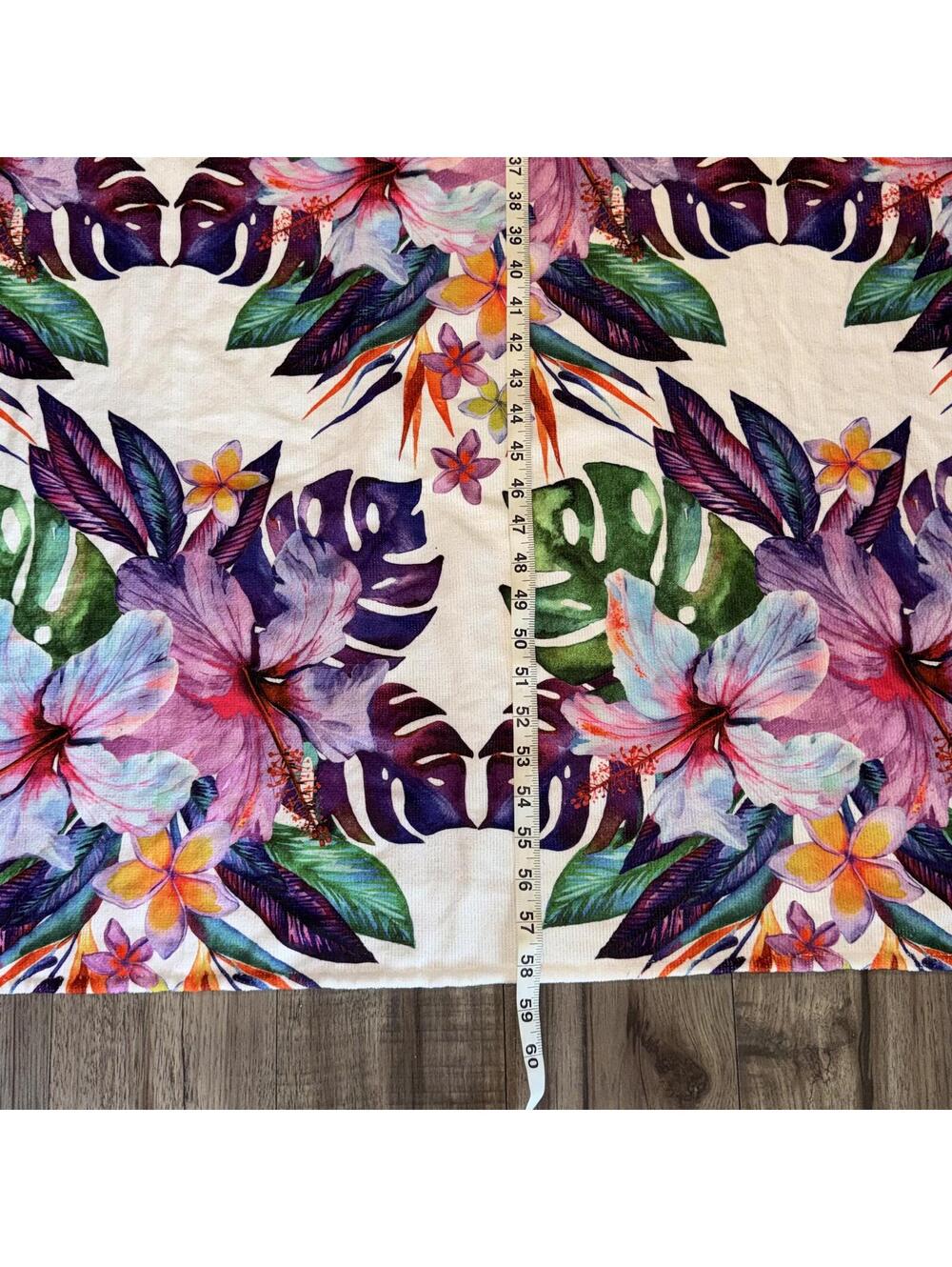 Tropical Flower Tote Bag Towel 2 In 1 Convertible Beach Tote Unfolds into Towel‎ - Picture 7 of 8